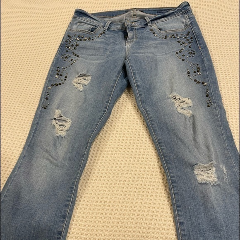 Guess bling Kate distressed skinny jeans‎